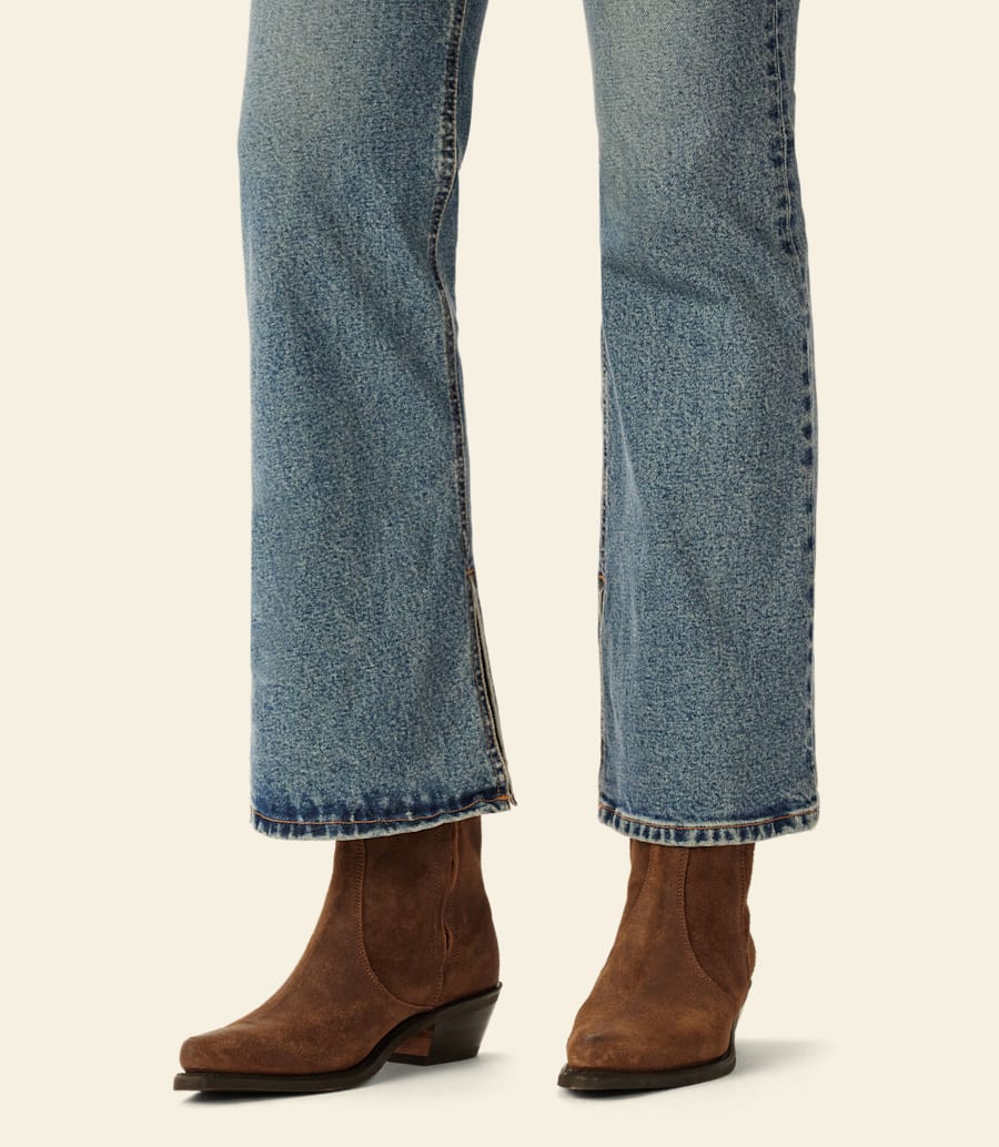 bottes etta – cuir suédé ciré gingembre