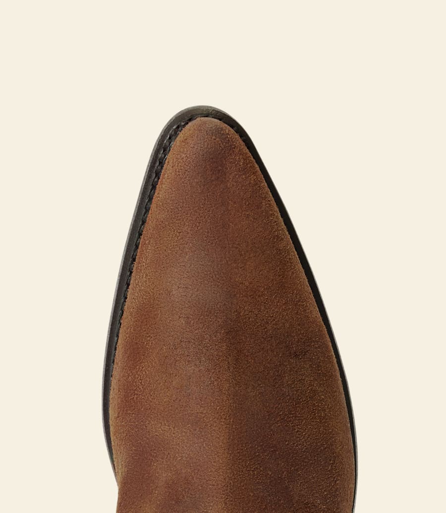 bottes etta – cuir suédé ciré gingembre