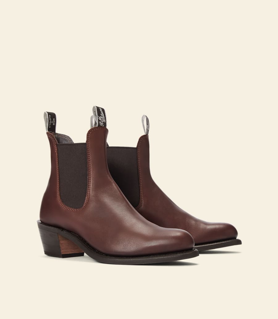 bottes rosebery – cuir aniline coco
