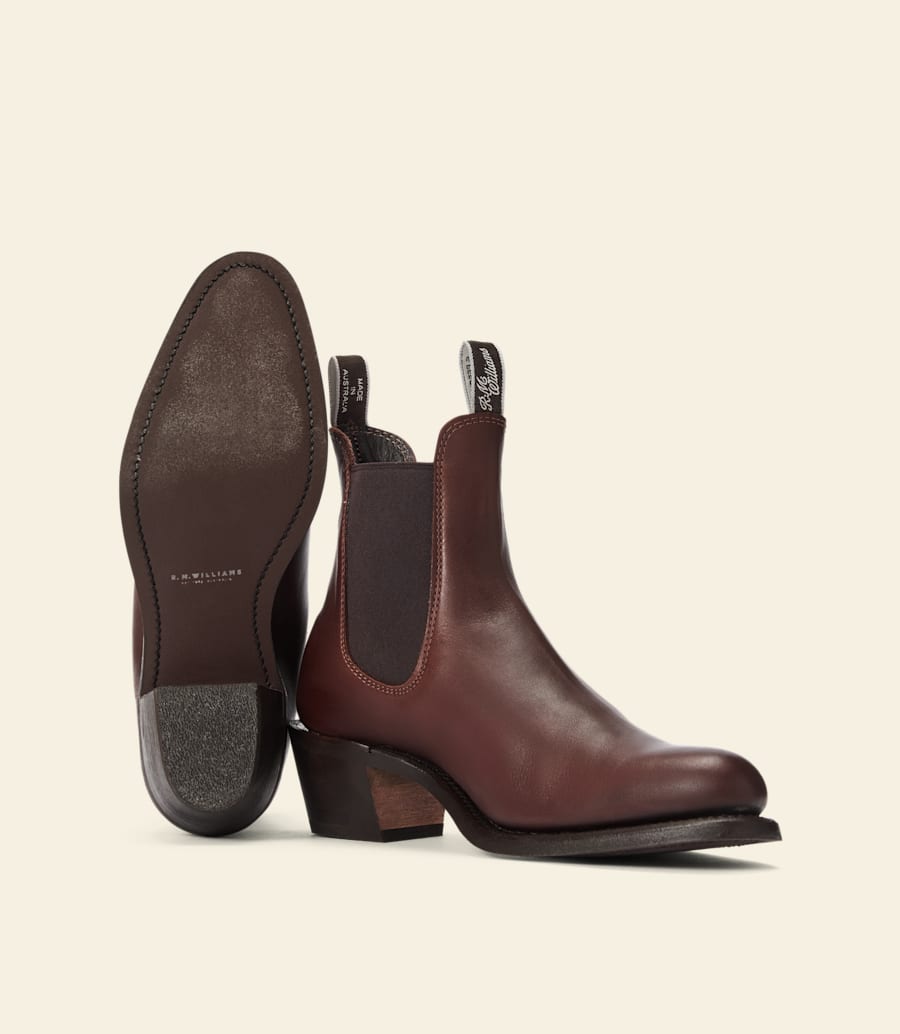 bottes rosebery – cuir aniline coco