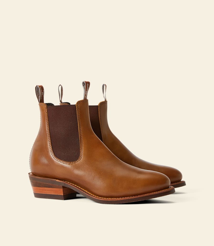 bottes lady yearling – cuir pull-up caramel