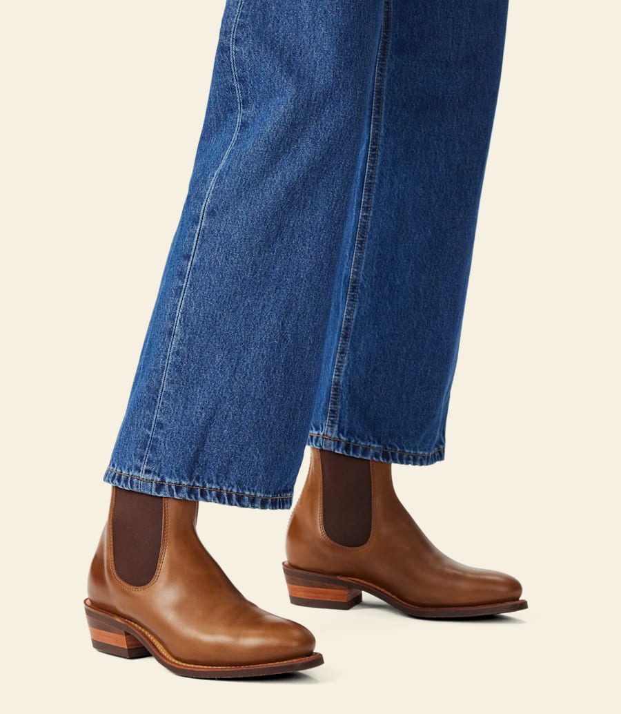 bottes lady yearling – cuir pull-up caramel