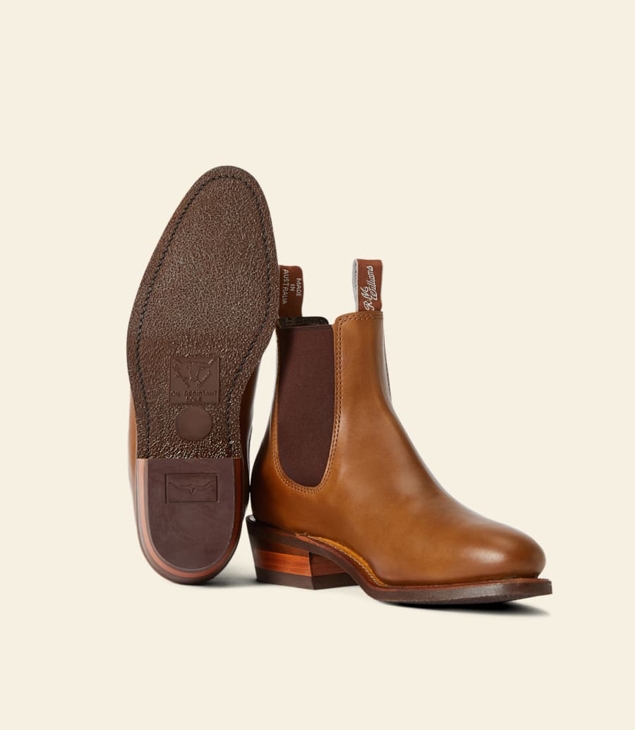 bottes lady yearling – cuir pull-up caramel