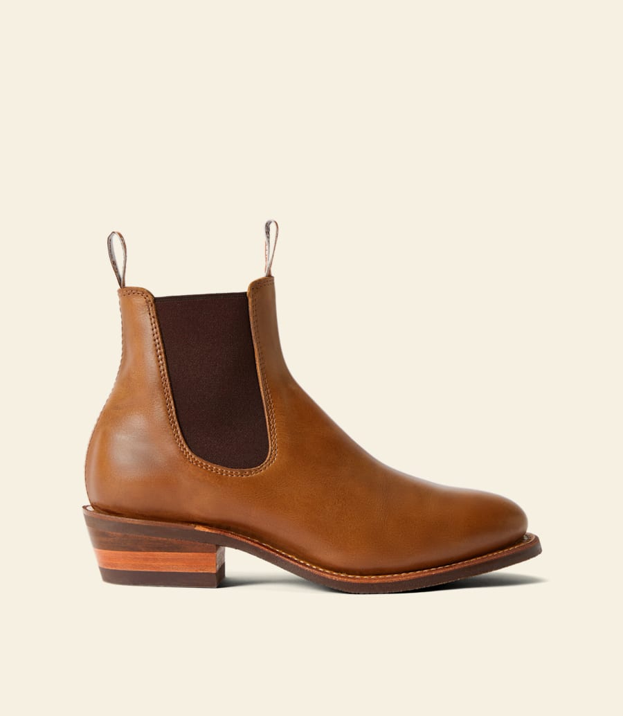 bottes lady yearling – cuir pull-up caramel