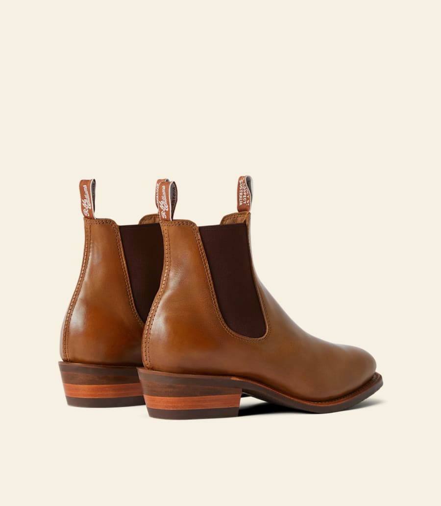 bottes lady yearling – cuir pull-up caramel
