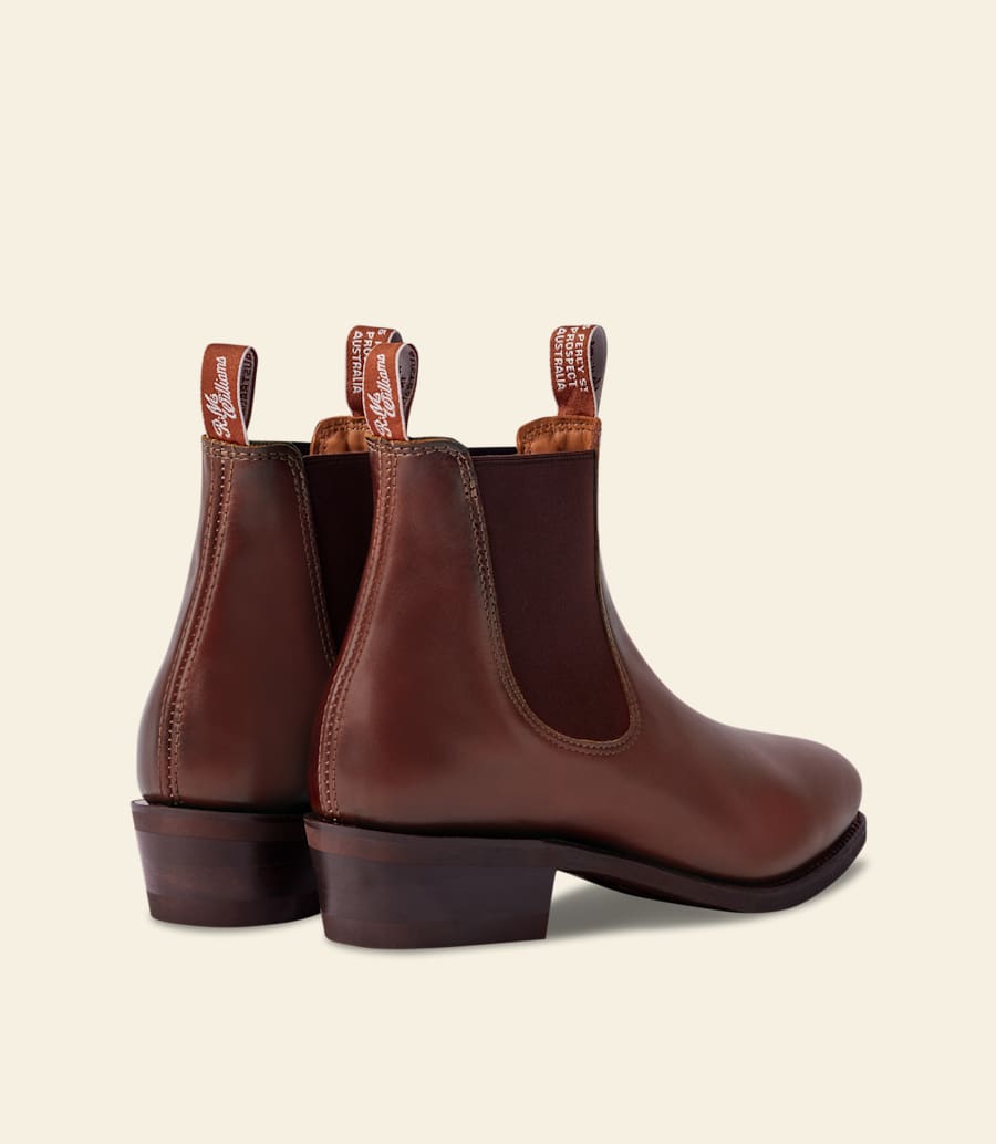 bottes lady yearling – cuir pull-up marron moyen