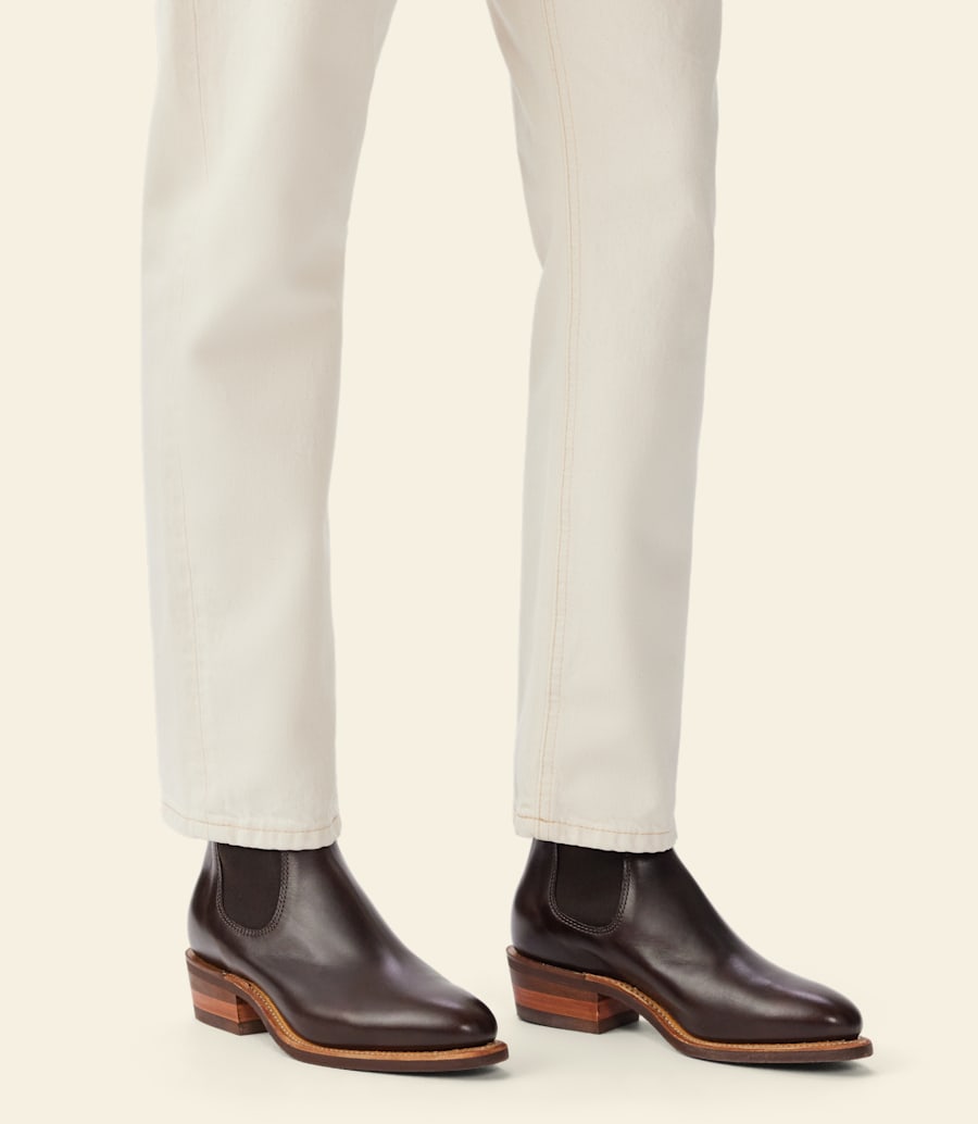 bottes lady yearling – cuir pull-up chocolat