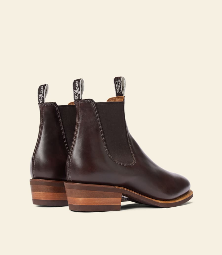 bottes lady yearling – cuir pull-up chocolat