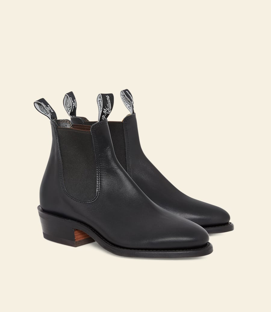 bottes lady yearling – cuir yearling noir