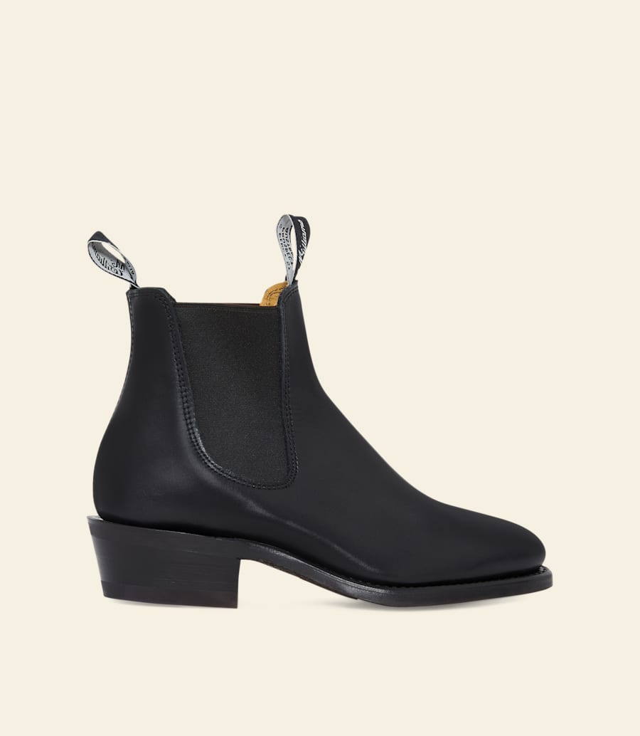 bottes lady yearling – cuir yearling noir