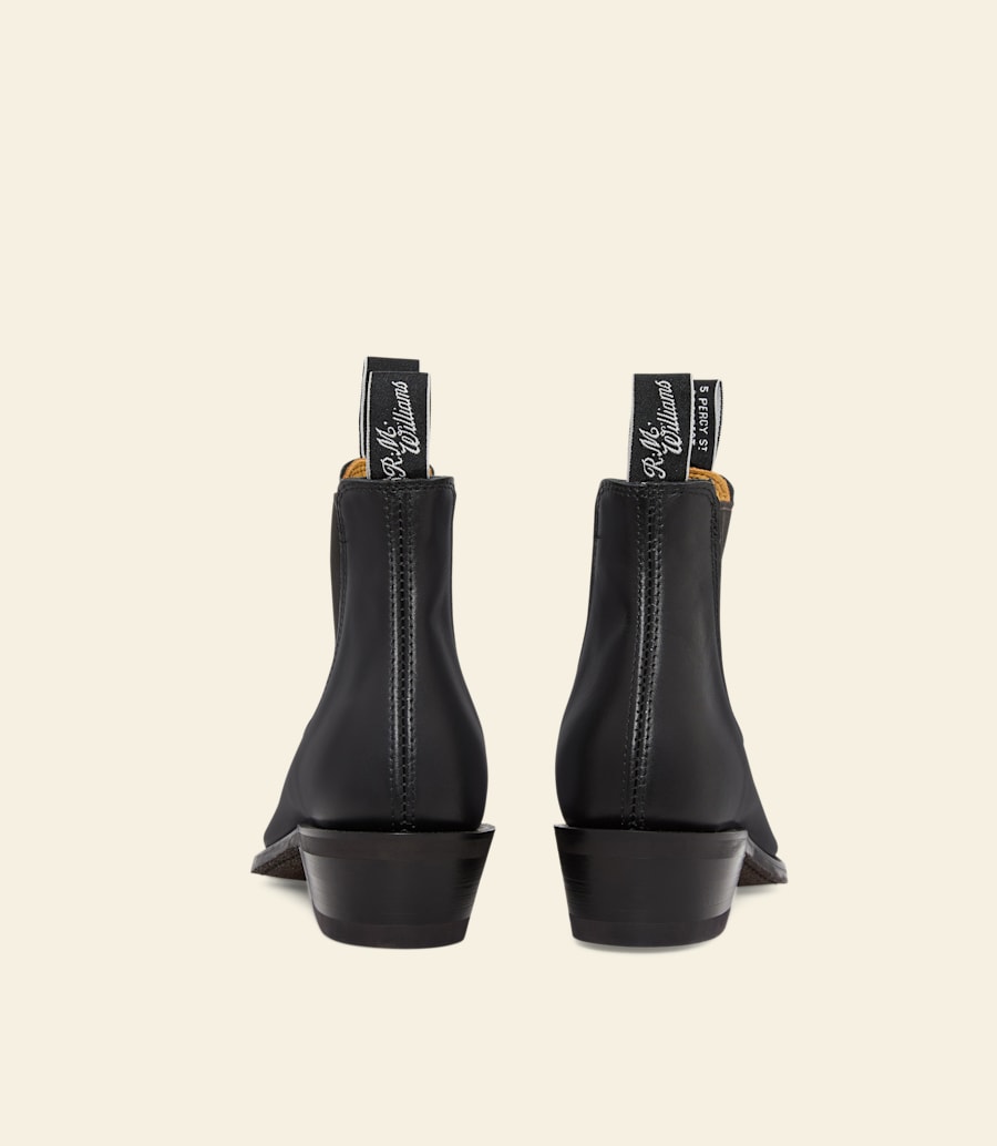 bottes lady yearling – cuir yearling noir