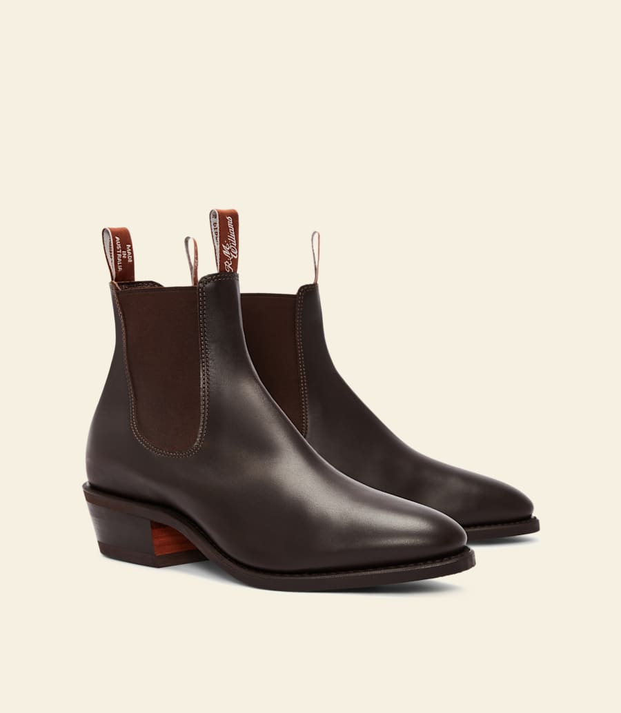 bottes lady yearling – cuir yearling châtaigne