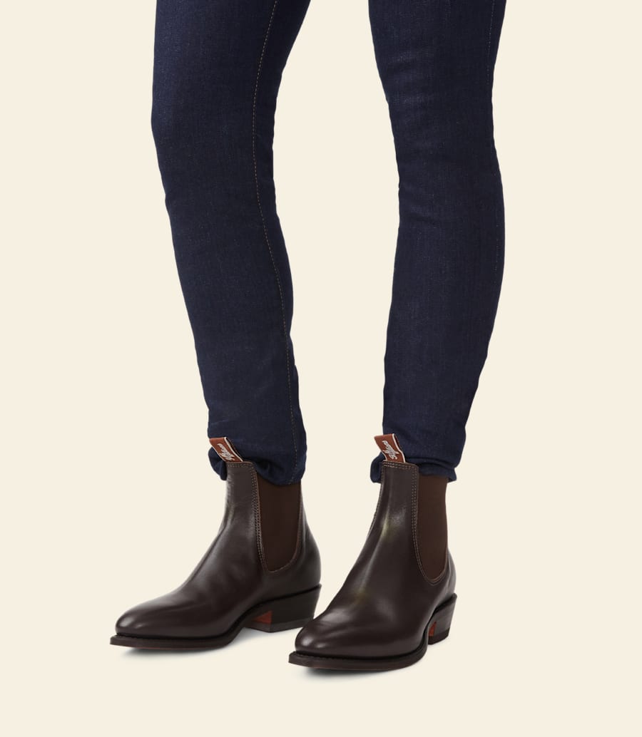 bottes lady yearling – cuir yearling châtaigne