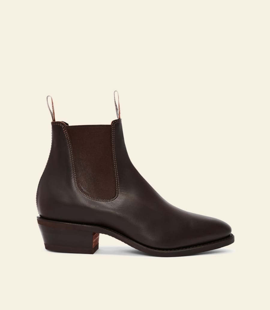 bottes lady yearling – cuir yearling châtaigne