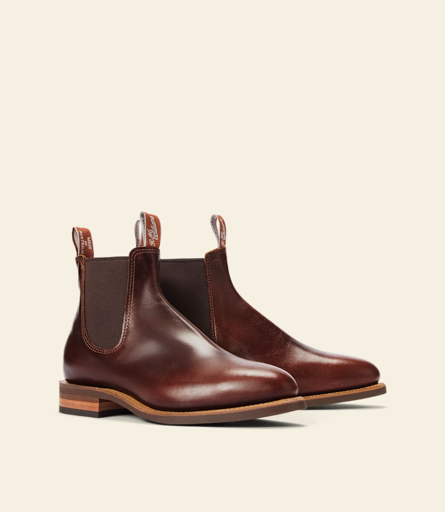 bottes moriarty – cuir pull-up marron moyen