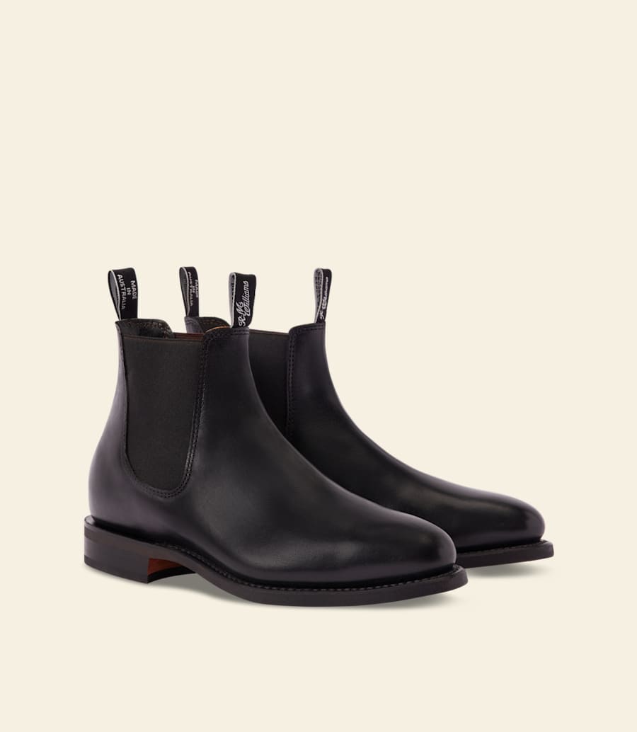 bottes moriarty – cuir pull-up ébène