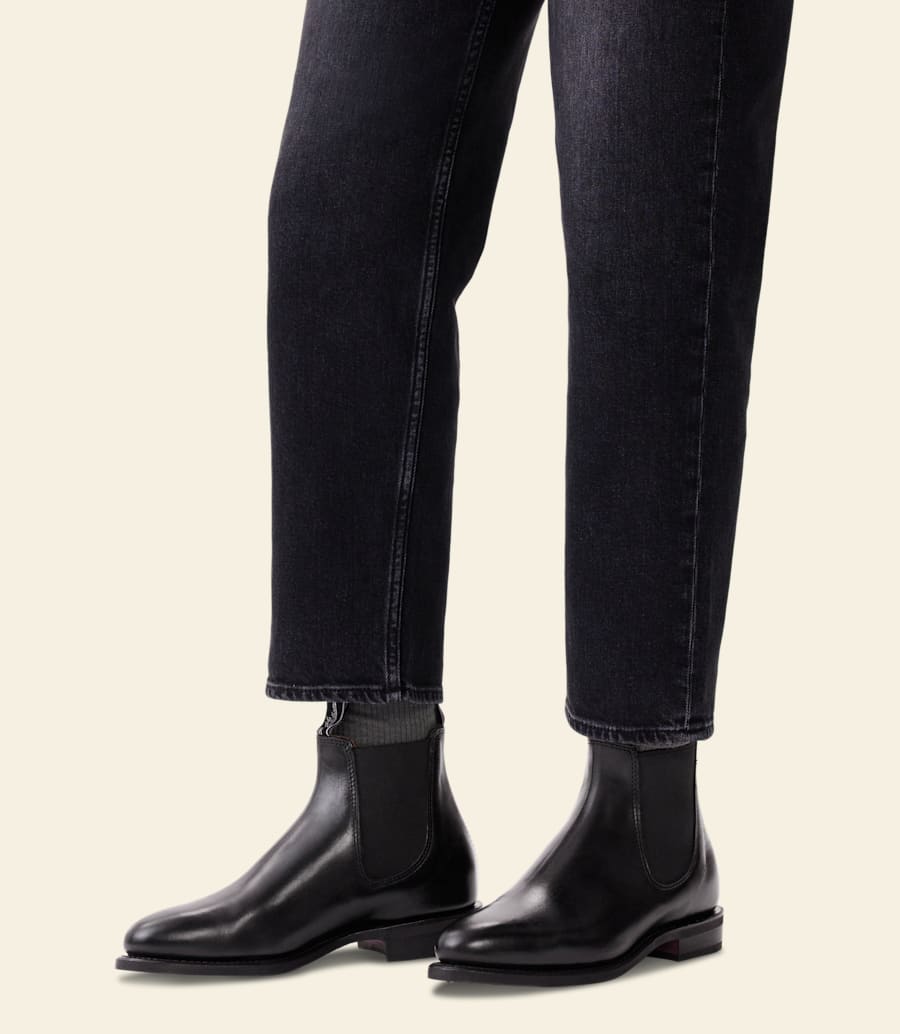 bottes moriarty – cuir pull-up ébène