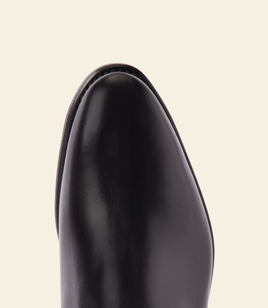 bottes moriarty – cuir pull-up ébène