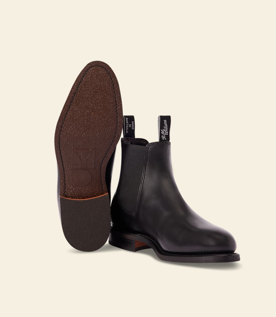 bottes moriarty – cuir pull-up ébène