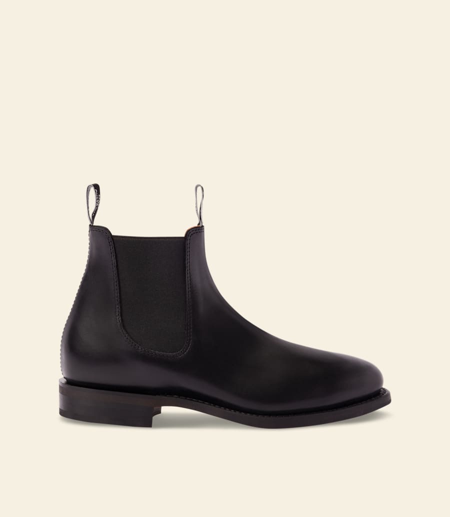 bottes moriarty – cuir pull-up ébène