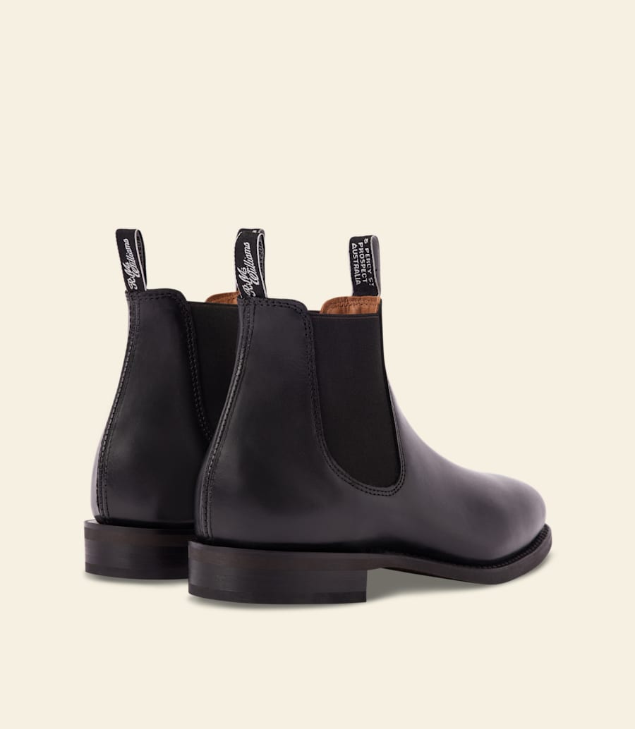 bottes moriarty – cuir pull-up ébène