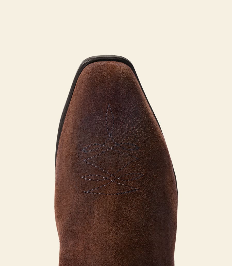 bottes santa fe – cuir suédé ciré gingembre