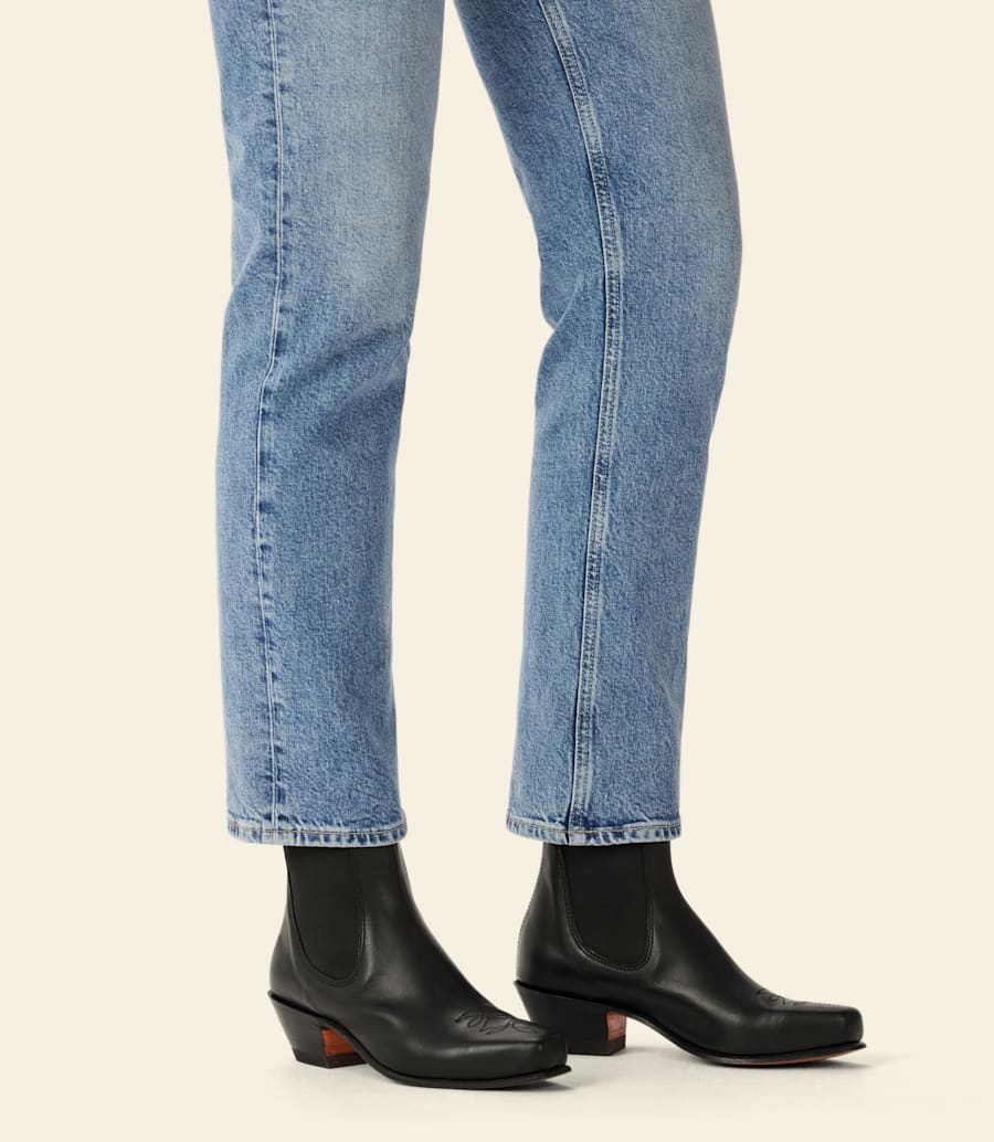 bottes santa fe – cuir aniline noir