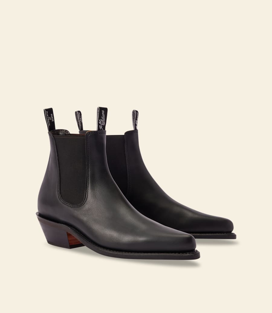 bottes millicent – cuir aniline ébène