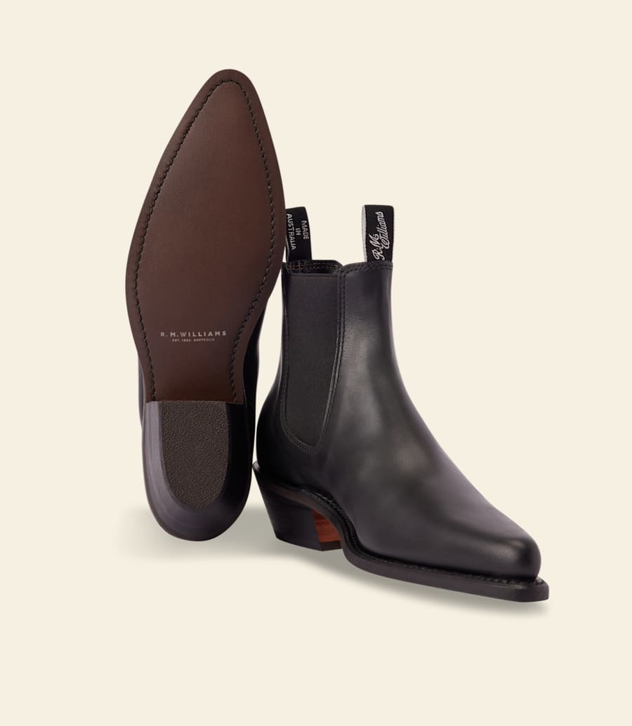 bottes millicent – cuir aniline ébène