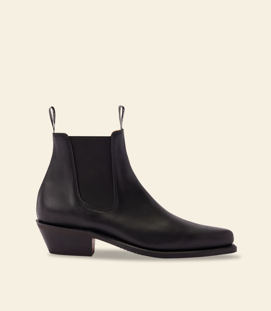 bottes millicent – cuir aniline ébène