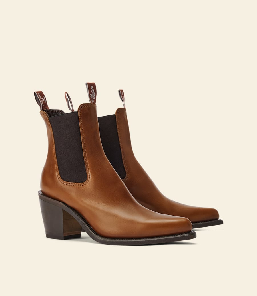 bottes maya – cuir pleine fleur beige