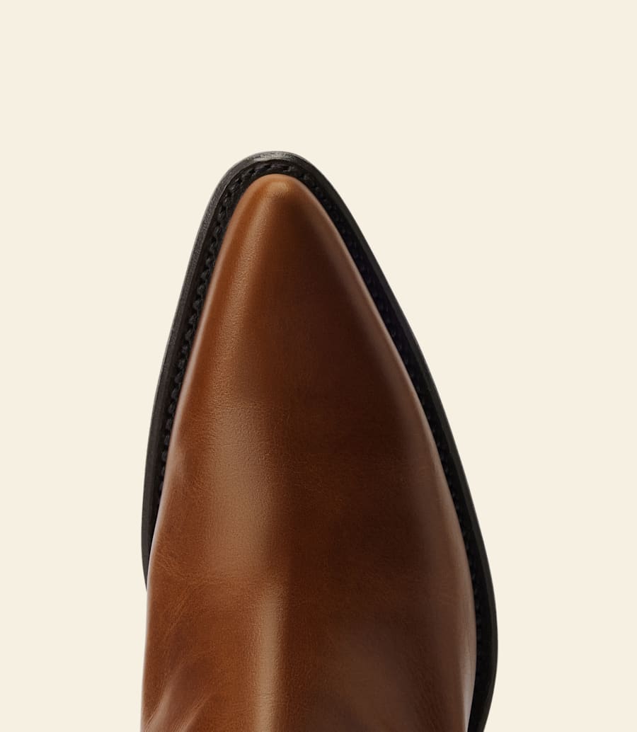 bottes maya – cuir pleine fleur beige