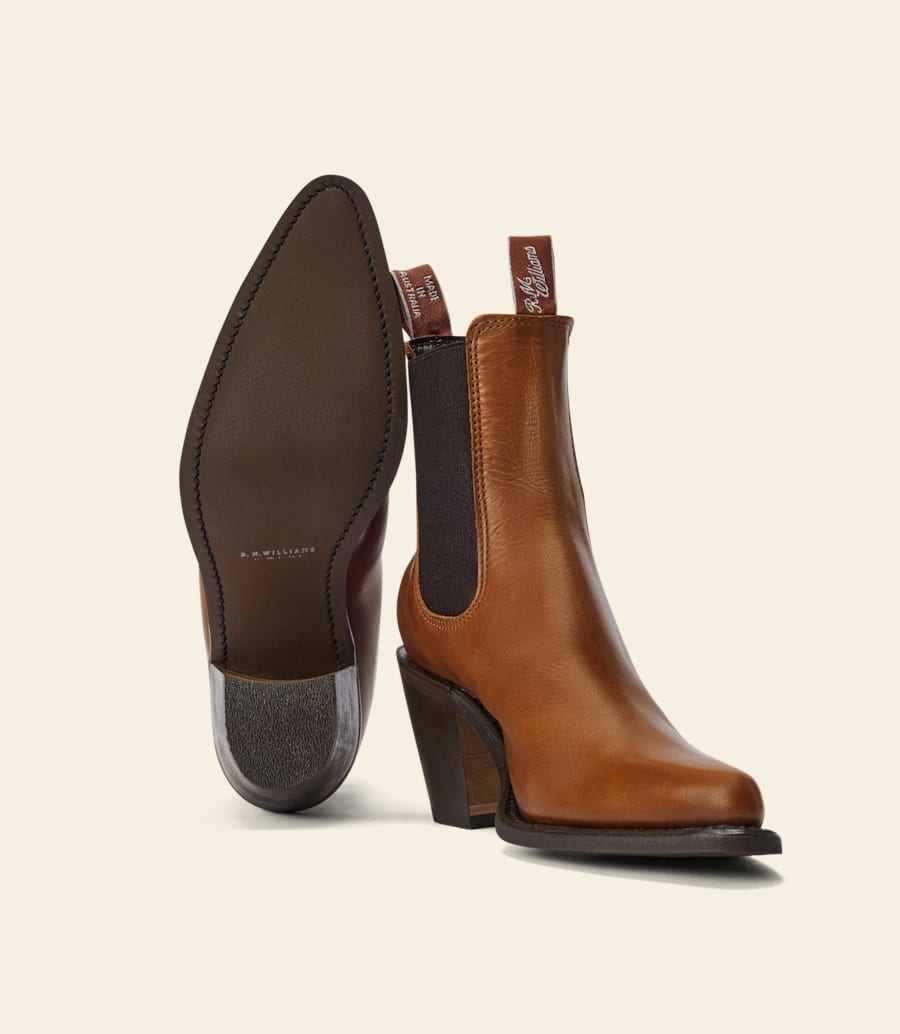 bottes maya – cuir pleine fleur beige