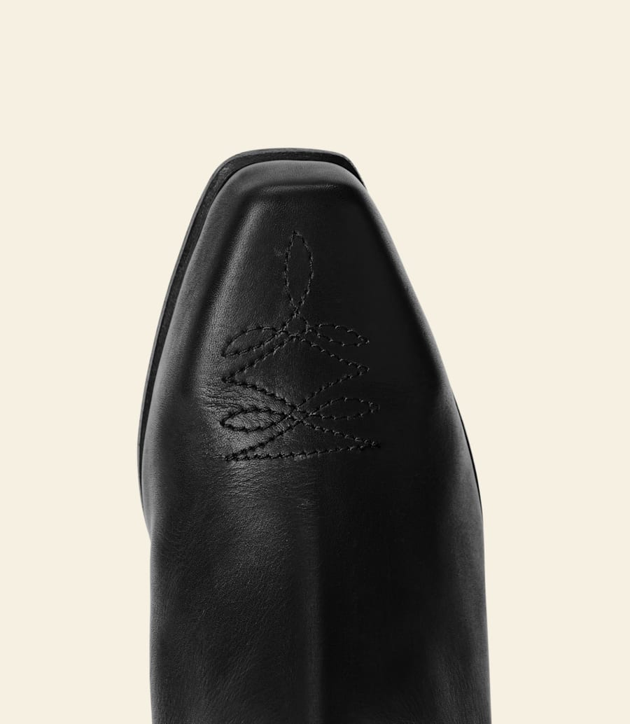 bottines victoria – cuir aniline noir