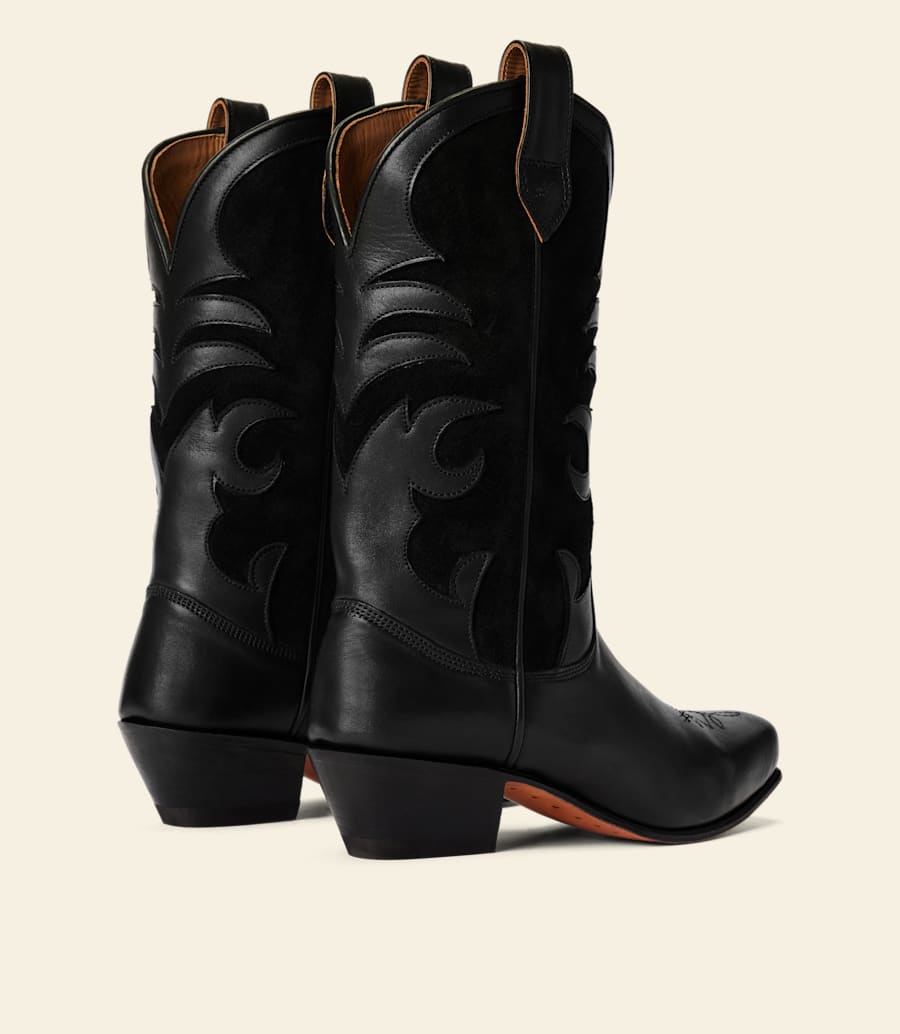 bottines victoria – cuir aniline noir