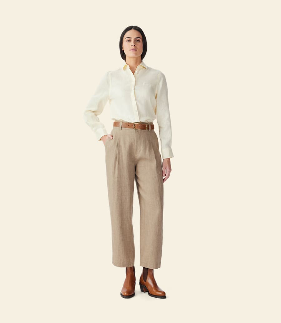 pantalon en lin strahan