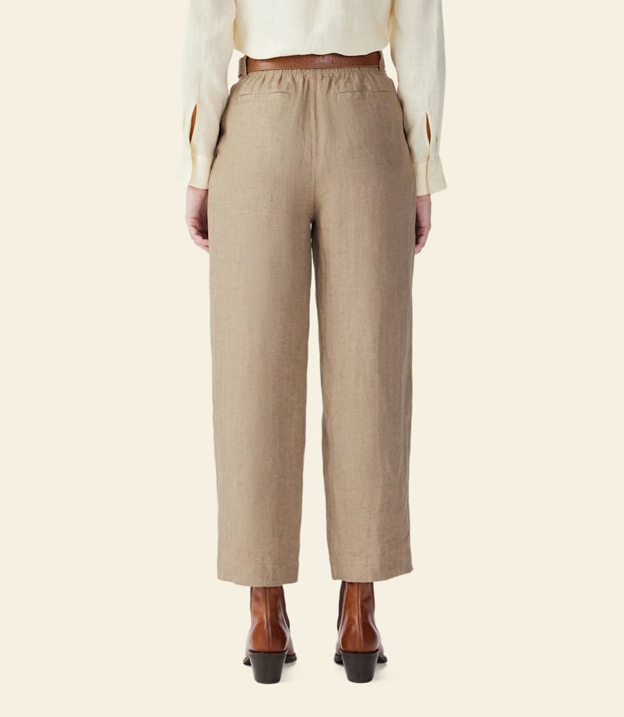 pantalon en lin strahan
