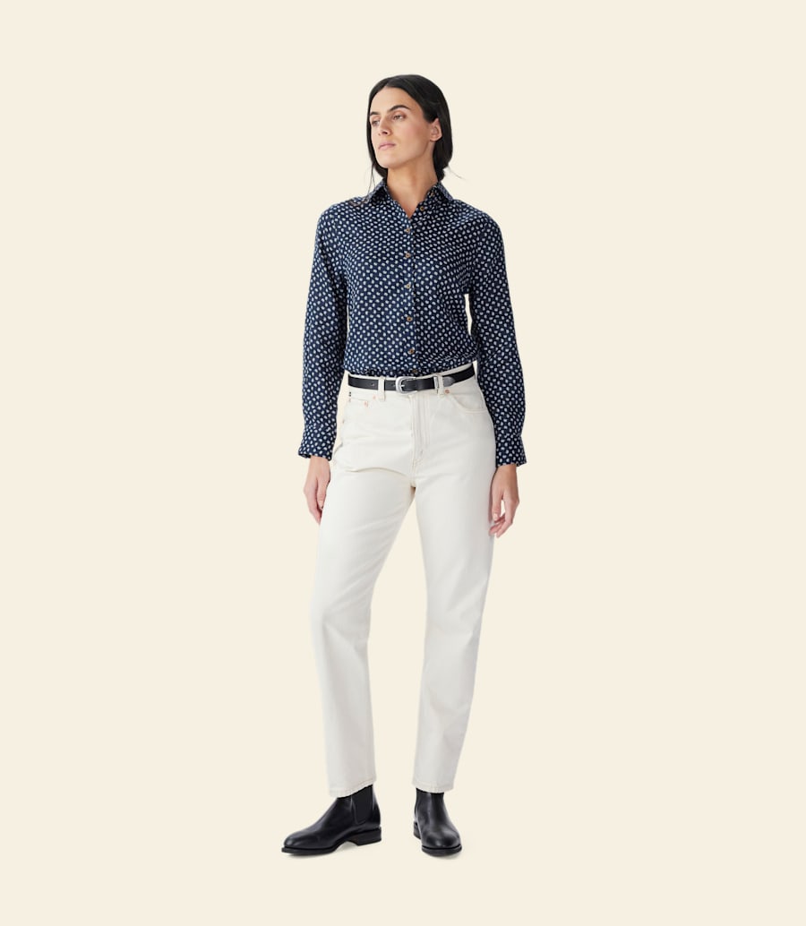 chemise en lin imprimée olney
