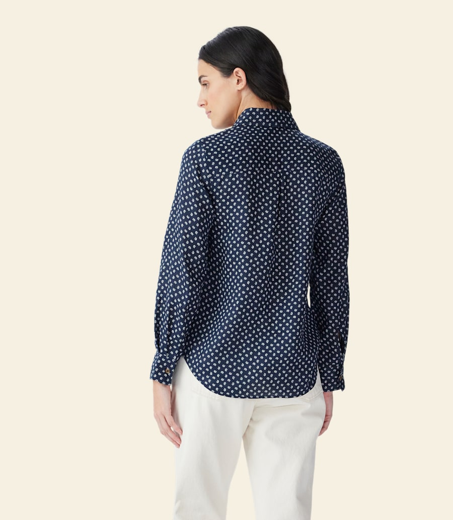chemise en lin imprimée olney
