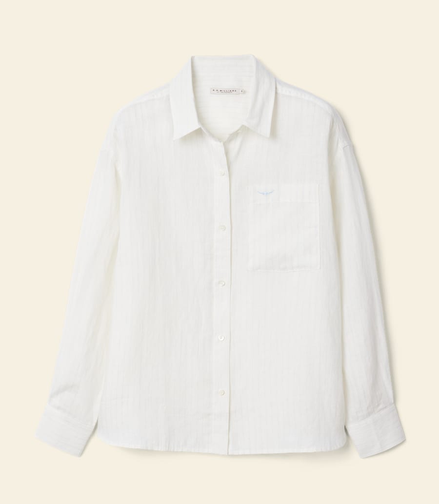 chemise en lin rayée hopeland