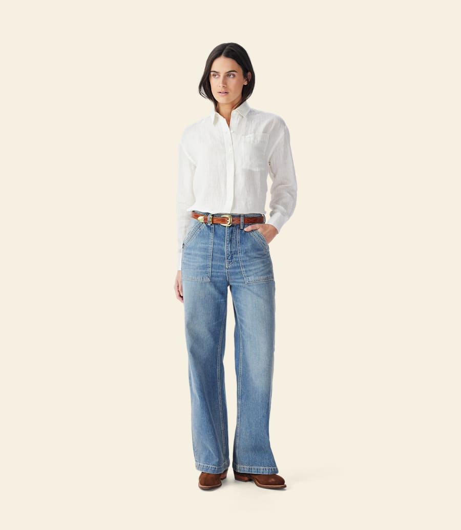 chemise en lin rayée hopeland