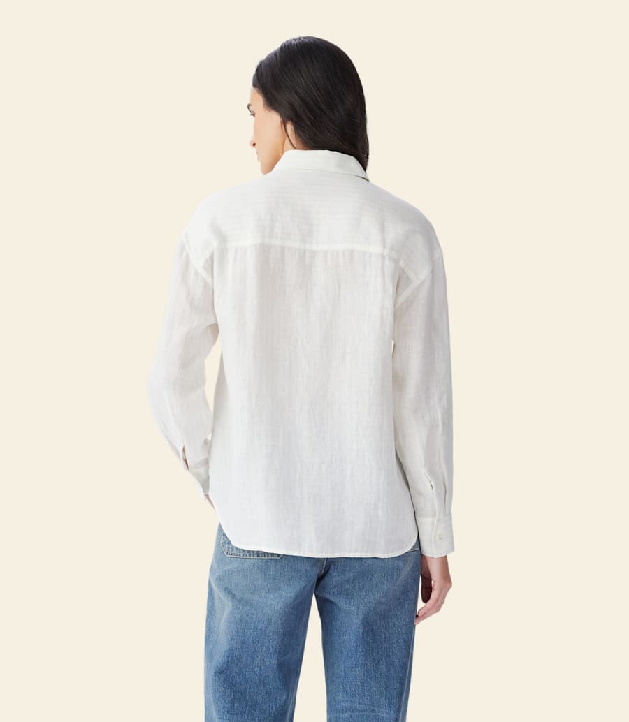 chemise en lin rayée hopeland