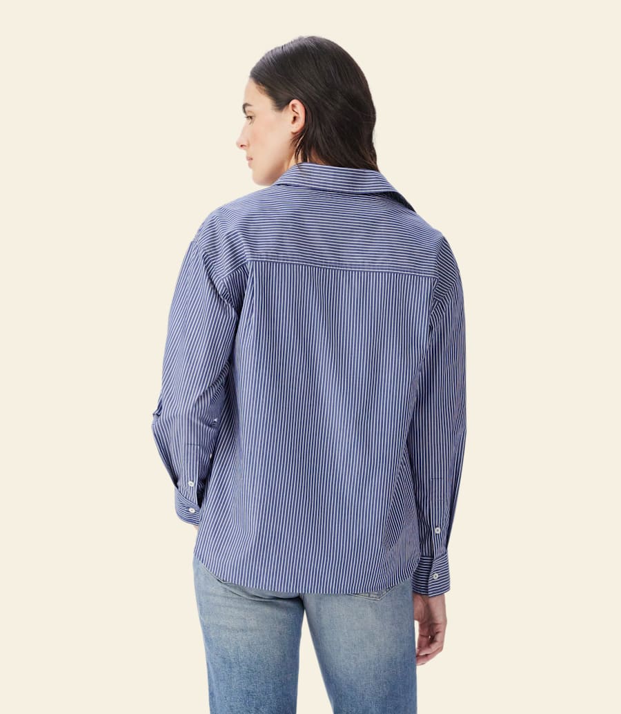 chemise en popeline à rayures hopeland