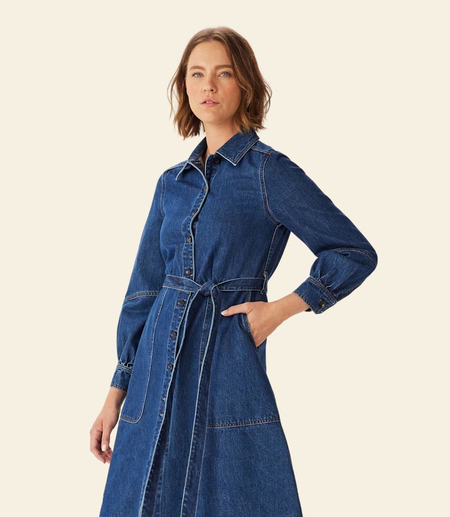 robe midi en denim willowtree
