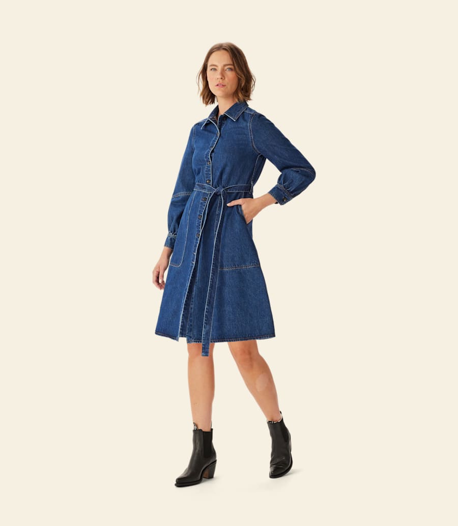robe midi en denim willowtree
