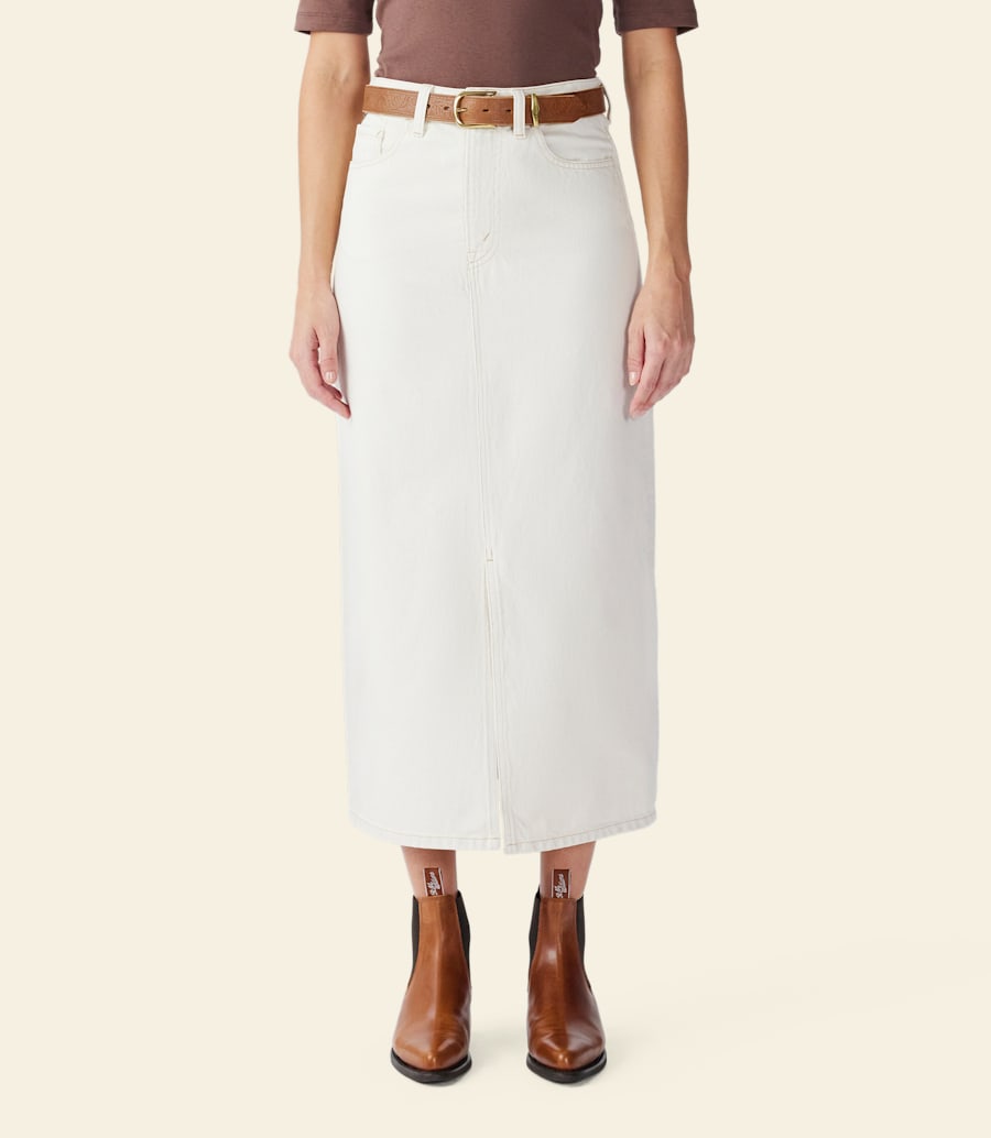 jupe midi en jean temma