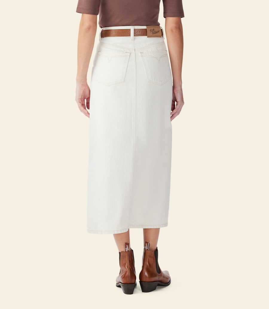 jupe midi en jean temma