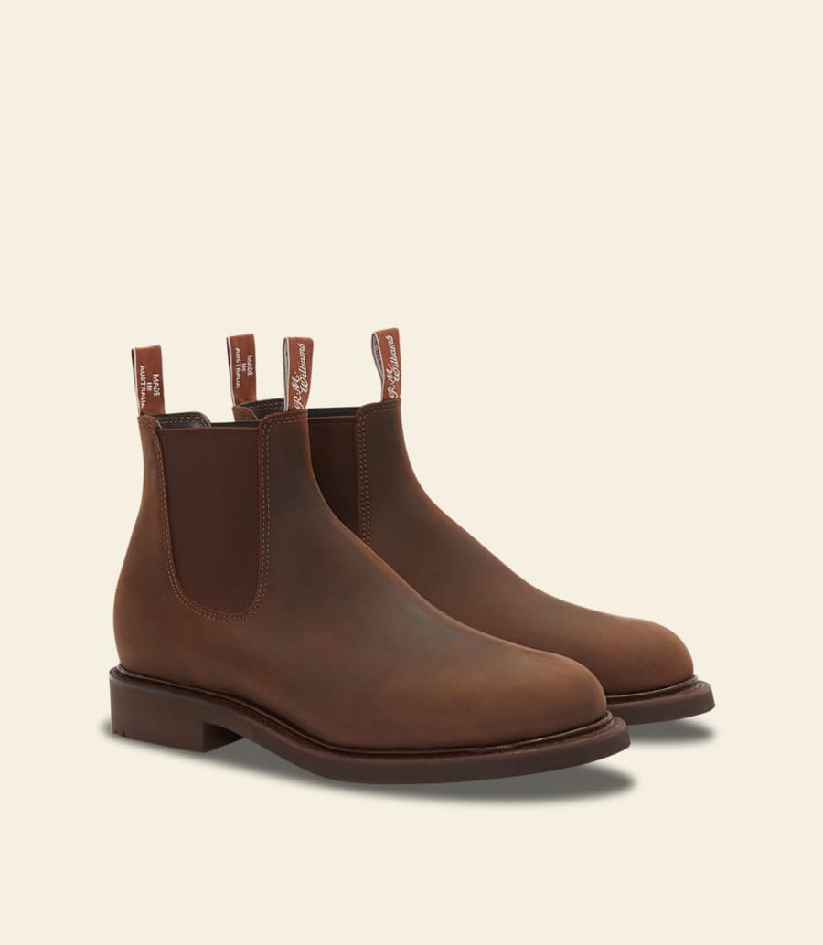 bottes de jardinier – cuir nubuck huilé à lécorce