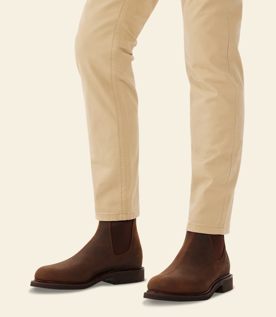 bottes de jardinier – cuir nubuck huilé à lécorce