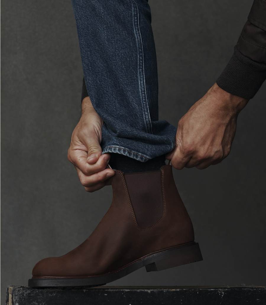 bottes de jardinier – cuir nubuck huilé à lécorce